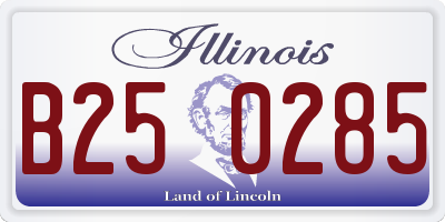 IL license plate B250285