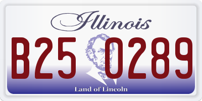 IL license plate B250289