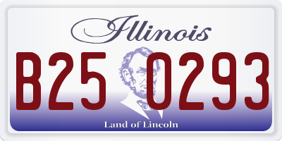 IL license plate B250293