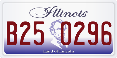 IL license plate B250296