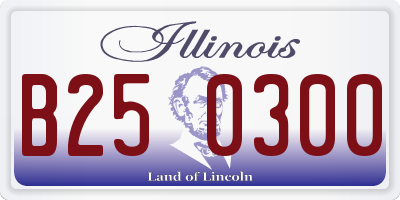 IL license plate B250300