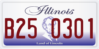 IL license plate B250301