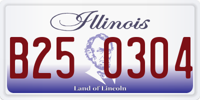 IL license plate B250304