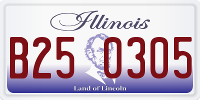 IL license plate B250305