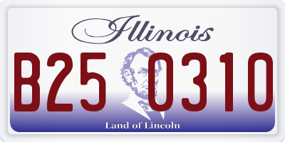 IL license plate B250310