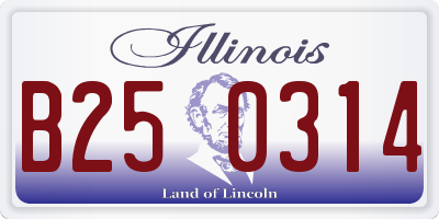 IL license plate B250314