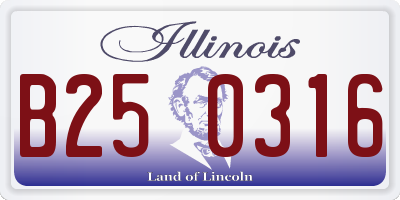 IL license plate B250316