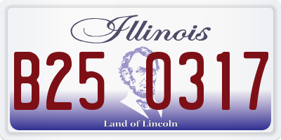 IL license plate B250317