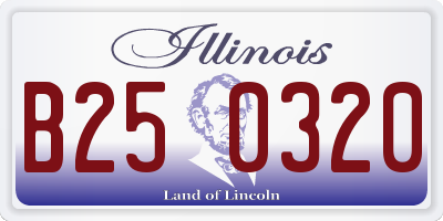 IL license plate B250320