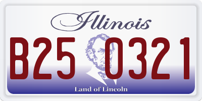 IL license plate B250321