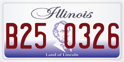 IL license plate B250326