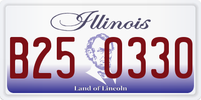 IL license plate B250330