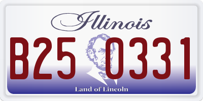 IL license plate B250331