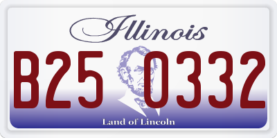 IL license plate B250332
