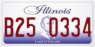 IL license plate B250334