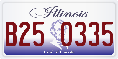 IL license plate B250335