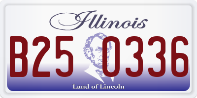 IL license plate B250336