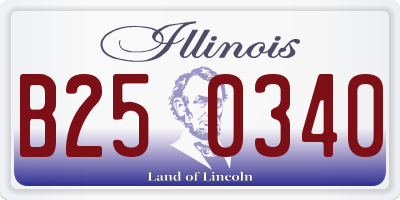 IL license plate B250340