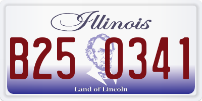 IL license plate B250341