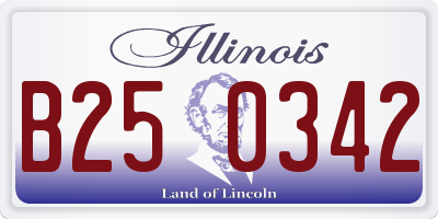 IL license plate B250342