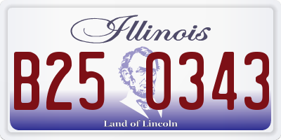 IL license plate B250343