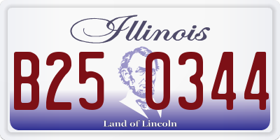 IL license plate B250344