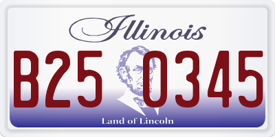 IL license plate B250345