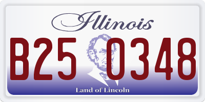 IL license plate B250348