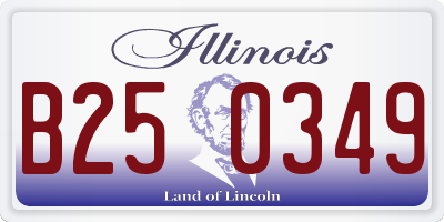 IL license plate B250349