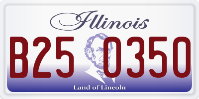 IL license plate B250350