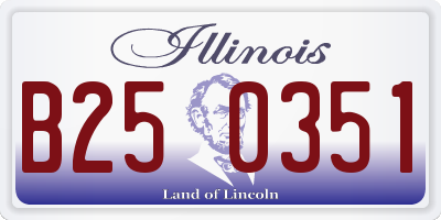 IL license plate B250351