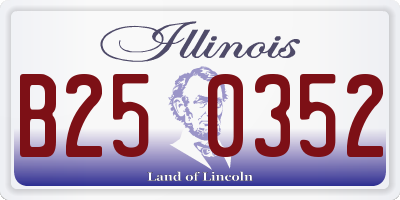 IL license plate B250352