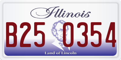 IL license plate B250354