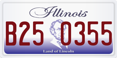 IL license plate B250355