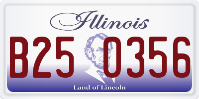 IL license plate B250356