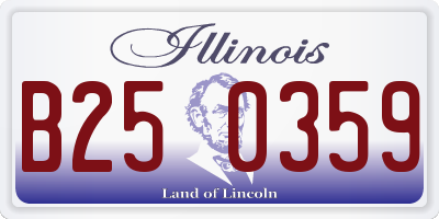 IL license plate B250359