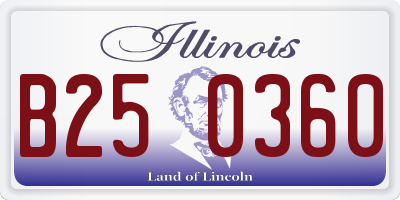 IL license plate B250360