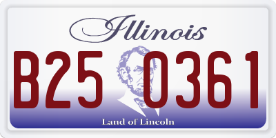 IL license plate B250361