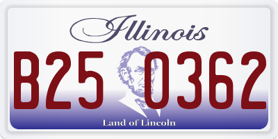 IL license plate B250362