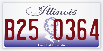 IL license plate B250364