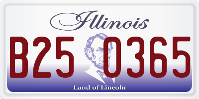 IL license plate B250365