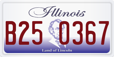 IL license plate B250367