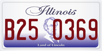 IL license plate B250369