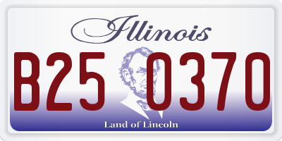 IL license plate B250370