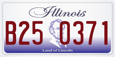 IL license plate B250371