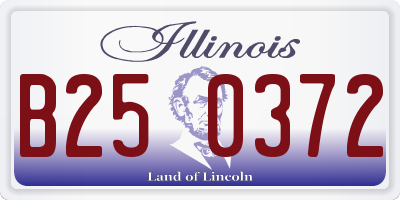 IL license plate B250372