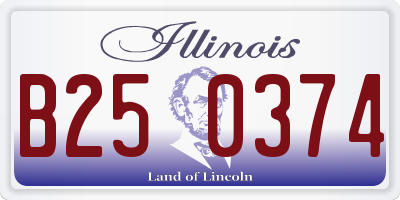 IL license plate B250374