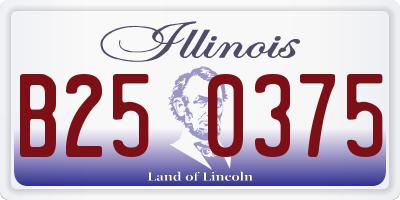 IL license plate B250375