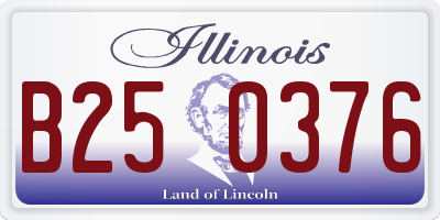 IL license plate B250376