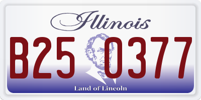 IL license plate B250377